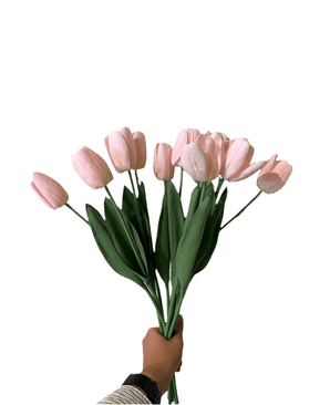 Kunstig Tulipan Real Touch Rosa 45cm