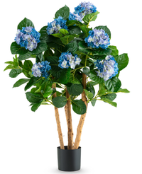 Kunstig Hortensia Busk Blå 85cm