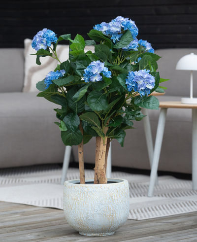Kunstig Hortensia Busk Blå UV 85 cm