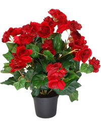 Kunstig Begonia Rød UV 36 cm