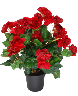 Kunstig Begonia Rød UV 36 cm