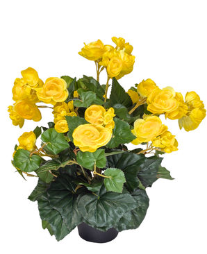Kunstig Begonia Mørk Gul UV 36 cm