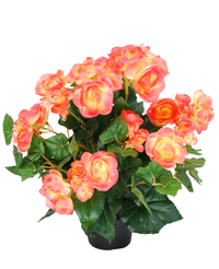 Kunstig Begonia Fersken UV 36 cm