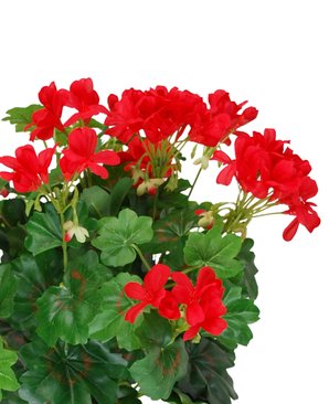 Kunstig Geranium i Potte Rød UV 40 cm