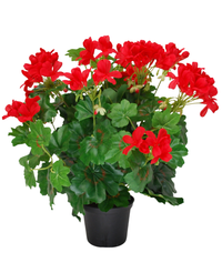 Kunstig Geranium i Potte Rød UV 40 cm