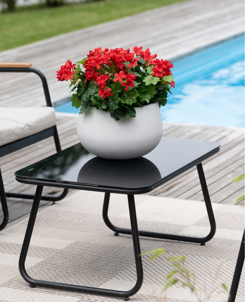 Kunstig Geranium i Potte Rød UV 40 cm