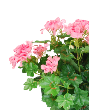 Kunstig Geranium i Potte Rosa UV 40 cm
