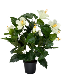 Kunstig Hawaiirose Krem UV 44 cm