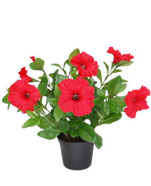 Kunstig Petunia Rød i Potte UV 30 cm
