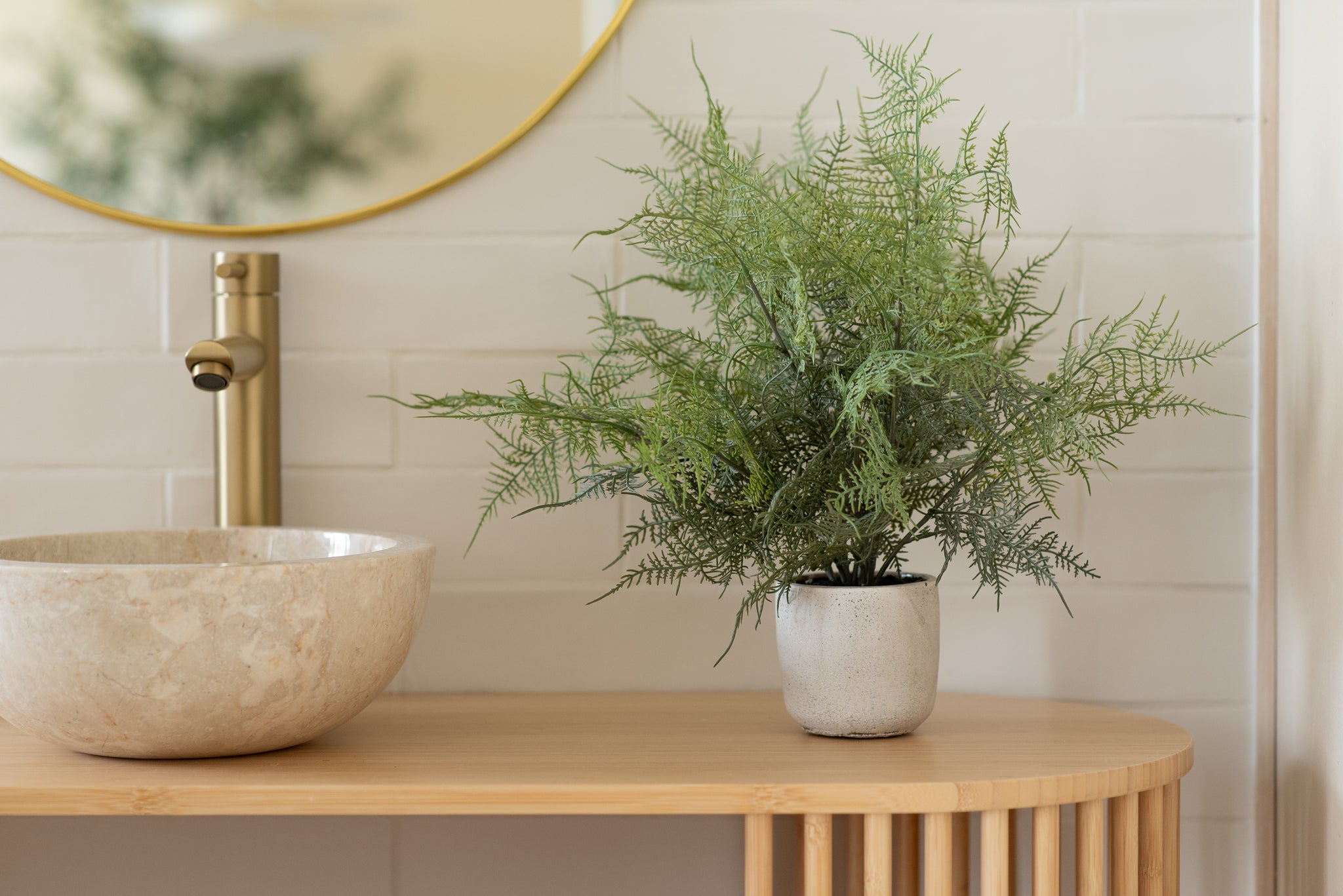 Kunstig Asparges bregne i Krukke 43cm