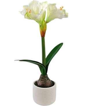 Kunstig Amaryllis Hvit i Potte 48cm