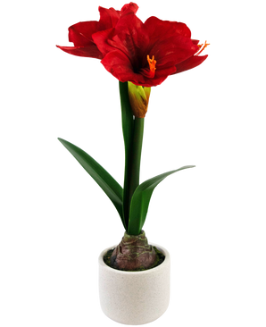 Kunstig Amaryllis Rød i Potte 48cm