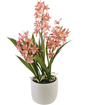 Kunstig plante Cymbidium 58 cm rosa