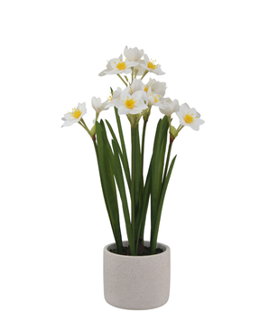 Kunstig Påskelilje i Potte Real Touch Hvit 60cm