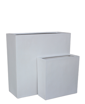 Plantekasse med Hjul Hvit 58x23x58 cm