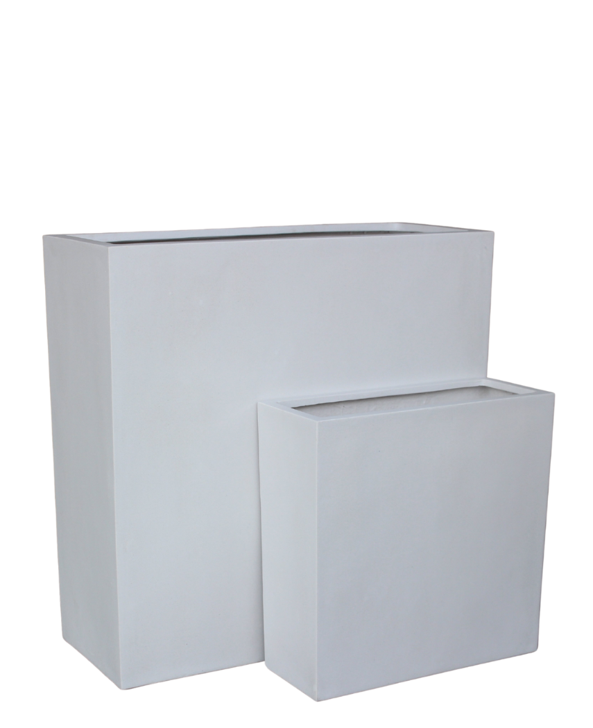 Plantekasse med Hjul Hvit 90x36x90 cm
