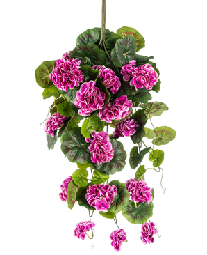 Kunstig Hengeplante Geranium Lilla 75 cm