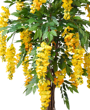 Kunstig Wisteriatre Med Gule Blomster 180 cm