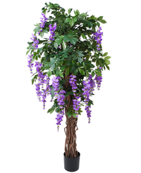 Kunstig Wisteriatre Med Lilla Blomster 180 cm