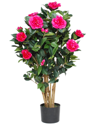 Kunstig Camellia Tre Fuchsia 100 cm