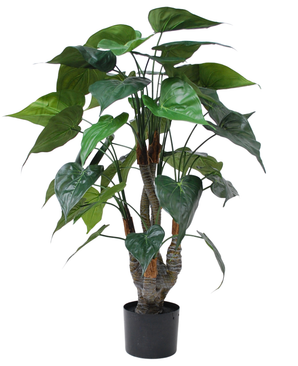 Kunstig Alocasia Med Unik Stamme 90 cm