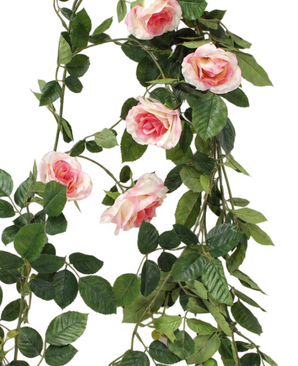 Kunstig Rose Girlander Rosa 180 cm