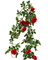 Kunstig Rose Girlander Rød 180 cm