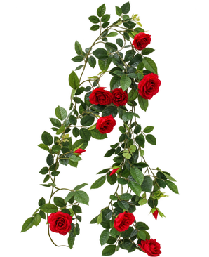 Kunstig Rose Girlander Rød 180 cm
