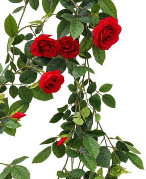 Kunstig Rose Girlander Rød 180 cm