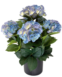 Kunstig Hortensia Busk Lys Blå UV 50cm