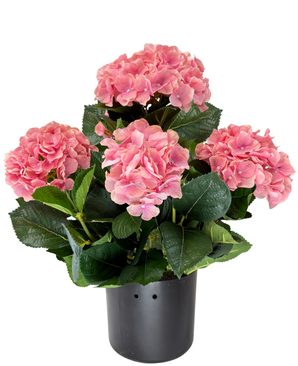 Kunstig Hortensia Busk Lys Rosa UV 50cm