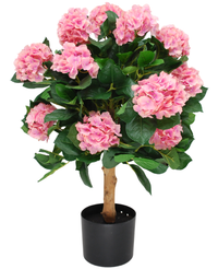 Kunstig Hortensia Ball Lys Rosa UV 75 cm