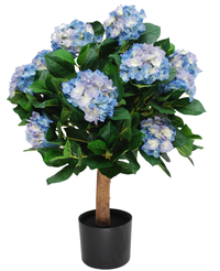 Kunstig Hortensia Lys Blå UV 75 cm