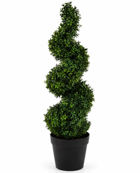 Kunstig Buksbom Spiral Deluxe UV 90 cm