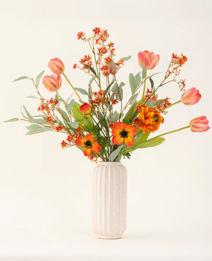 Kunstig Blomsterbukett Orange Glory 73 cm