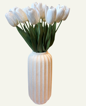 Kunstig Tulipanbukett Hvit 50cm