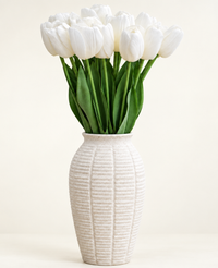 Kunstig Tulipanbukett Hvit 50cm