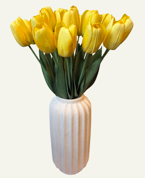 Kunstig Tulipanbukett Gul 50cm