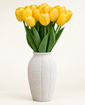 Kunstig Tulipanbukett Gul 50cm