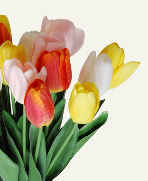 Kunstig Tulipanbukett Vårmiks 50cm