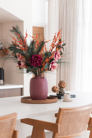 Kunstig Blomsterbukett Cozy Winter 88cm