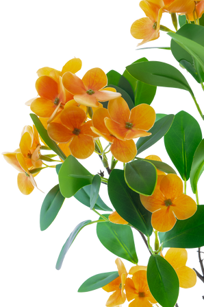 Kunstig Hortensia Gren Real Touch Oransje 80cm