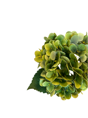 Kunstig Hortensia Real Touch Mørkgrønn 58cm