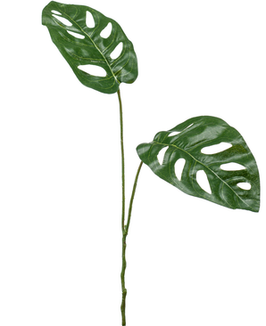 Kunstig Monstera blad x2