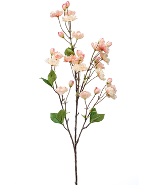 Kunstig epleblomst gren lys rosa