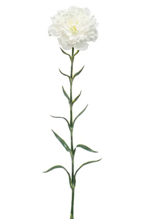 Kunstig Blomster Nellik Hvit 67cm