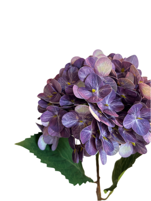 Kunstig Hortensia Stilk Real Touch Lilla 58cm