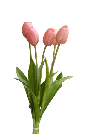 Kunstig Tulipanbukett Real Touch Rosa 40 cm
