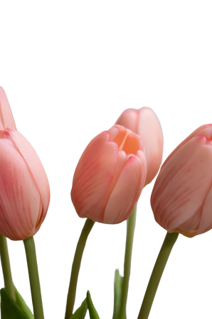 Kunstig Tulipanbukett Real Touch Rosa 40 cm