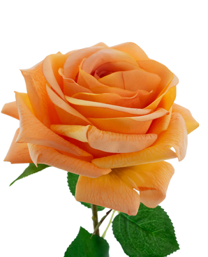 Kunstig blomst Crystal touch fuktighetsgivende rose Real Touch oransje 43 cm